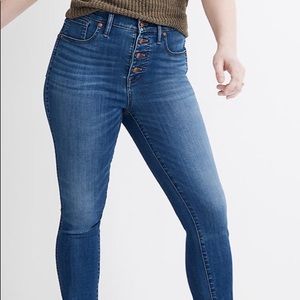 Madewell 10" High-Rise Skinny Crop Jeans Size 28